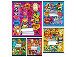 Зошит 18 арк. клітинкасерія МОНСТРИКИ зі спецефектами Неонові кольори та УФ-ЛАК покриття Зошит 18 арк. клітинкасерія МОНСТРИКИ зі спецефектами Неонові кольори та УФ-ЛАК покриття