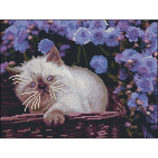 Алмазна мозаїка Strateg Кошеня 30х40 см — фото 2