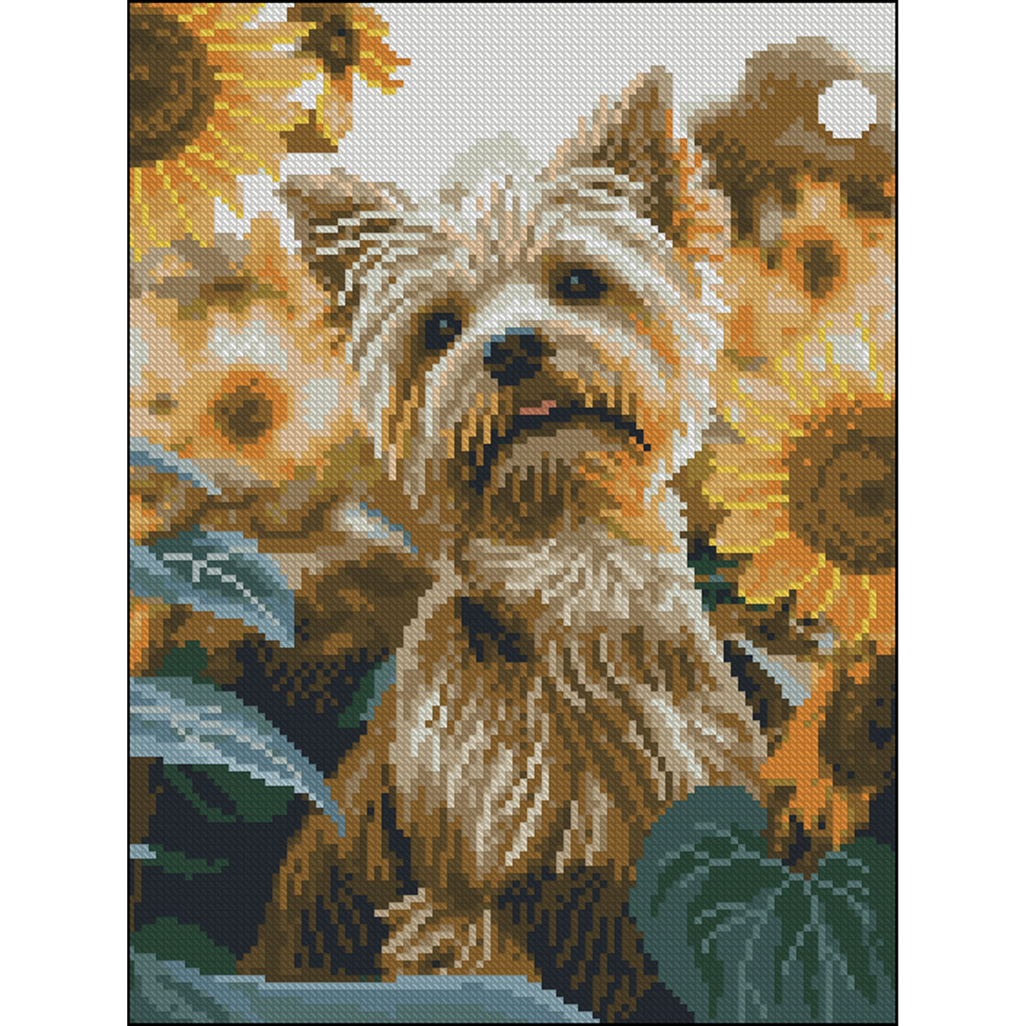 Алмазна мозаїка Strateg Цуцик 30×40 см — фото 2