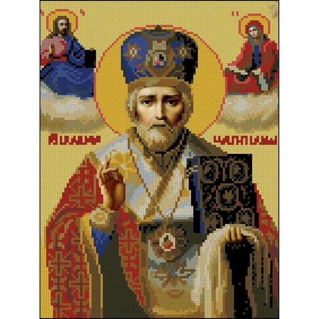 Алмазна мозаїка Strateg Святий Миколай 30×40 см — фото 2