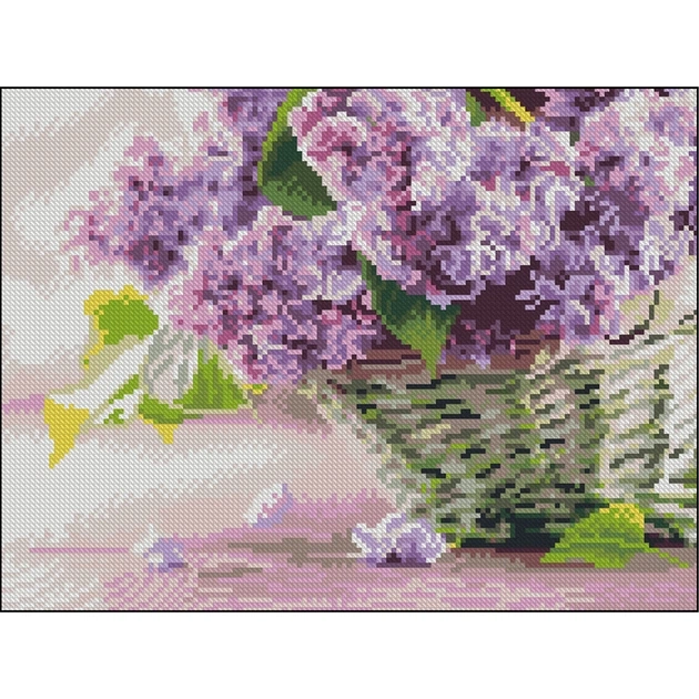 Алмазна мозаїка Strateg Бузок 30×40 см — фото 2