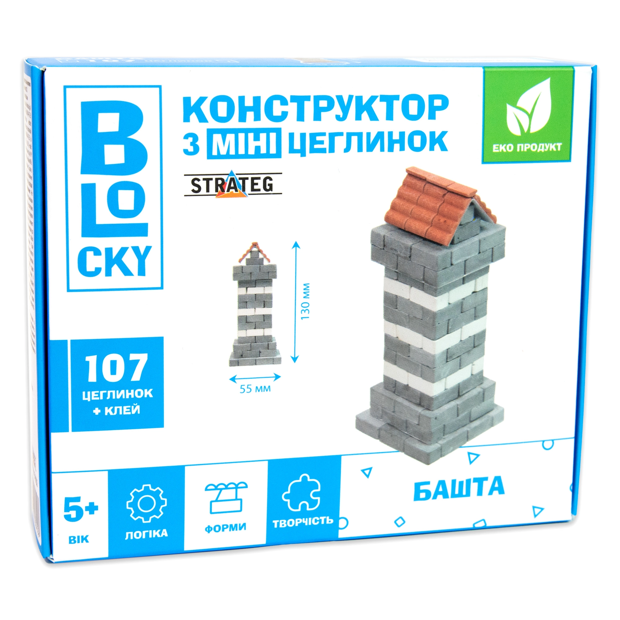Конструктор Будівельний набір для творчості з міні-цеглинок Blocky Башта Strateg 31022