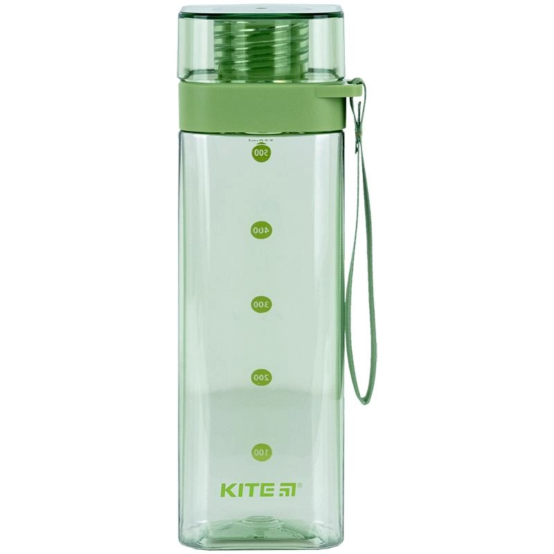 Пляшечка для води Kite квадратна 550 мл зелена K24-1209-2
