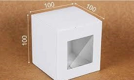 Коробка подарункова Для чашки біла з вікном WonderPack М0017-о16