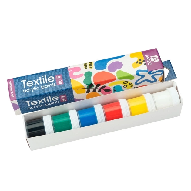 Набір акрилових фарб для розпису тканин Colors Arteo 6x10мл — фото 2