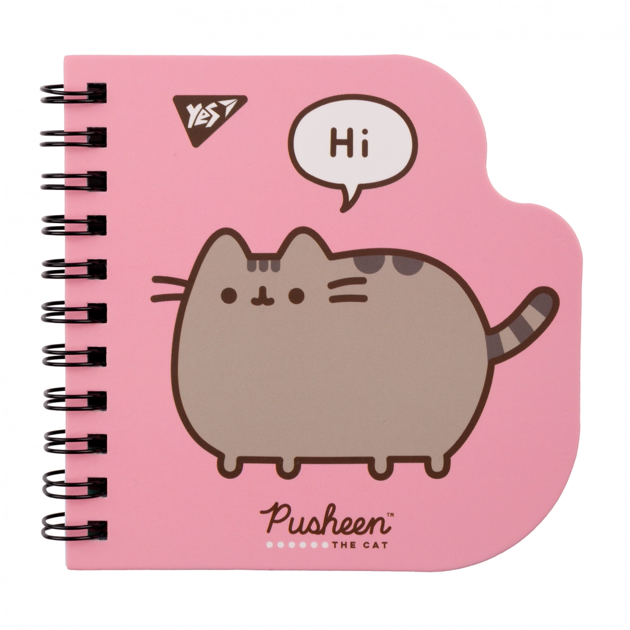 Блокнот YES 100x100/30 подвійна спіраль Pusheen крапки 151794