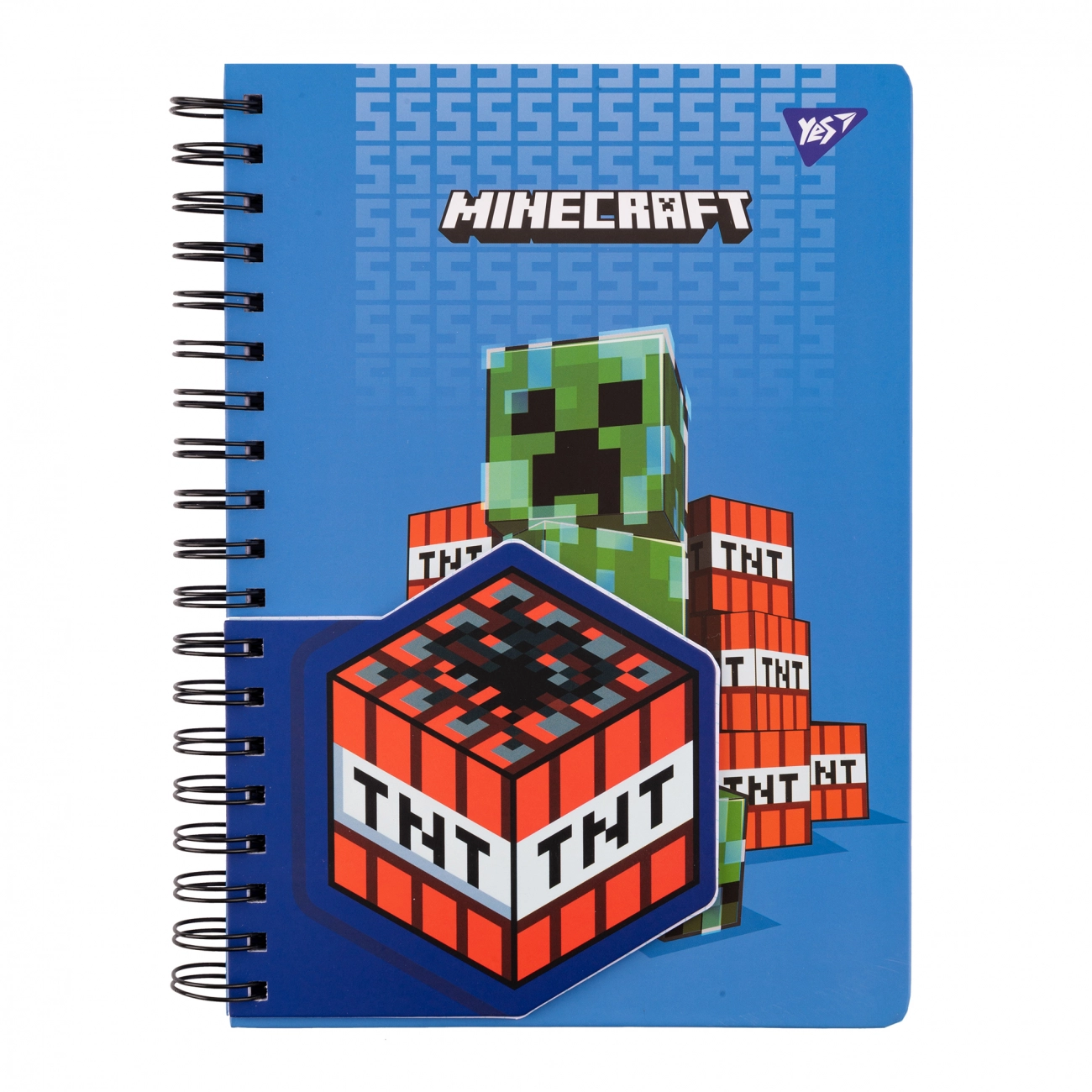 Блокнот YES 2в1 В5+В7 80 аркушів+20 аркушів спіраль Minecraft клітинка 151783