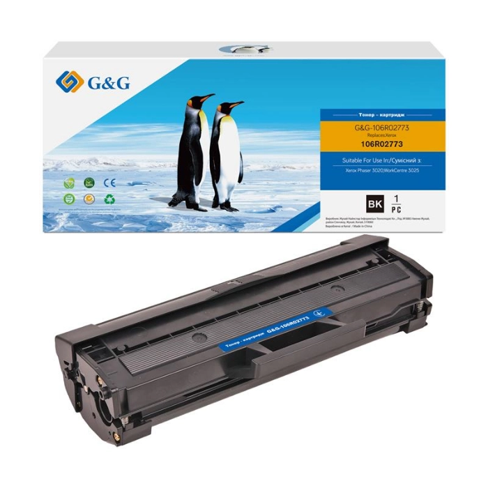Картридж G&G до Xerox Phaser 3020 / WorkCentre 3025 Black (1500 стор) Картридж G&G до Xerox Phaser 3020 / WorkCentre 3025 Black (1500 стор)