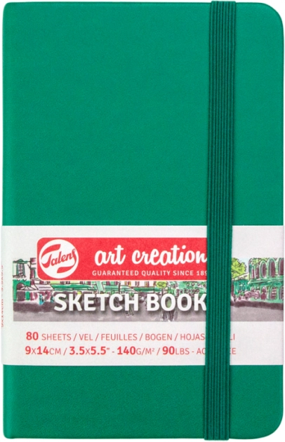 Блокнот для графіки Talens Art Creation 140г/м2 9*14см 80л Forest Green Royal Talens
