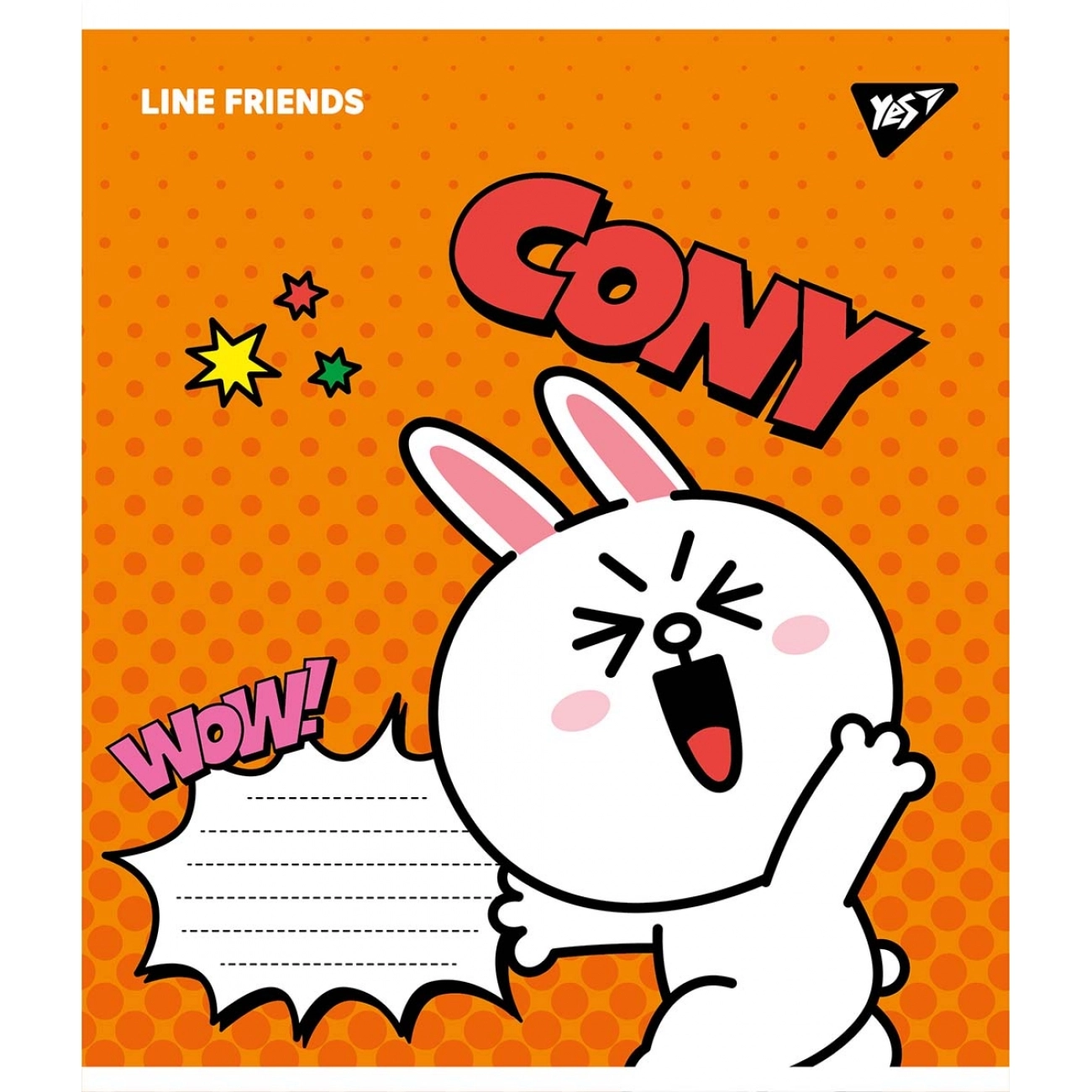 Зошит 12 аркушів клітинка YES Line friends 766272
