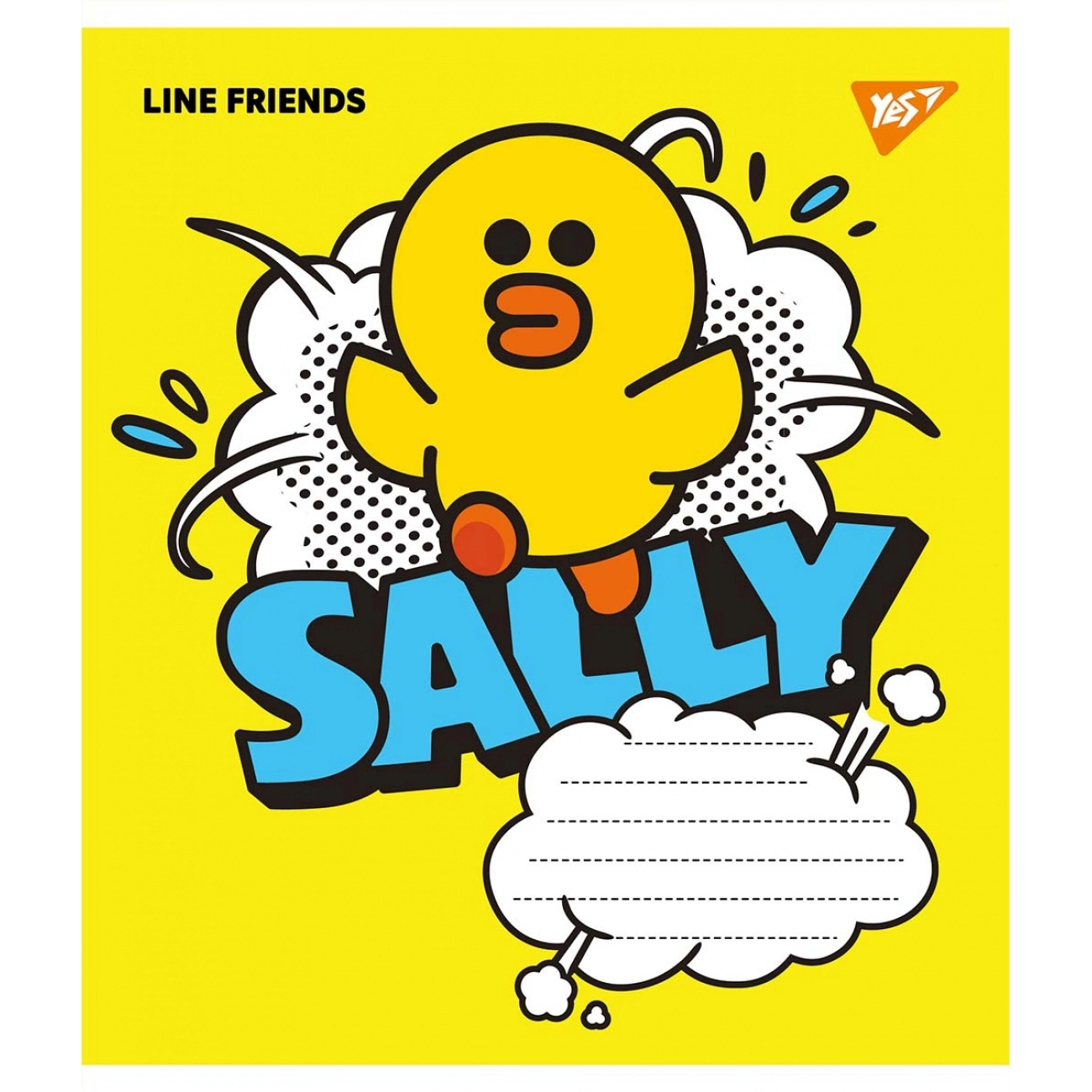 Зошит 12 аркушів клітинка YES Line friends 766272
