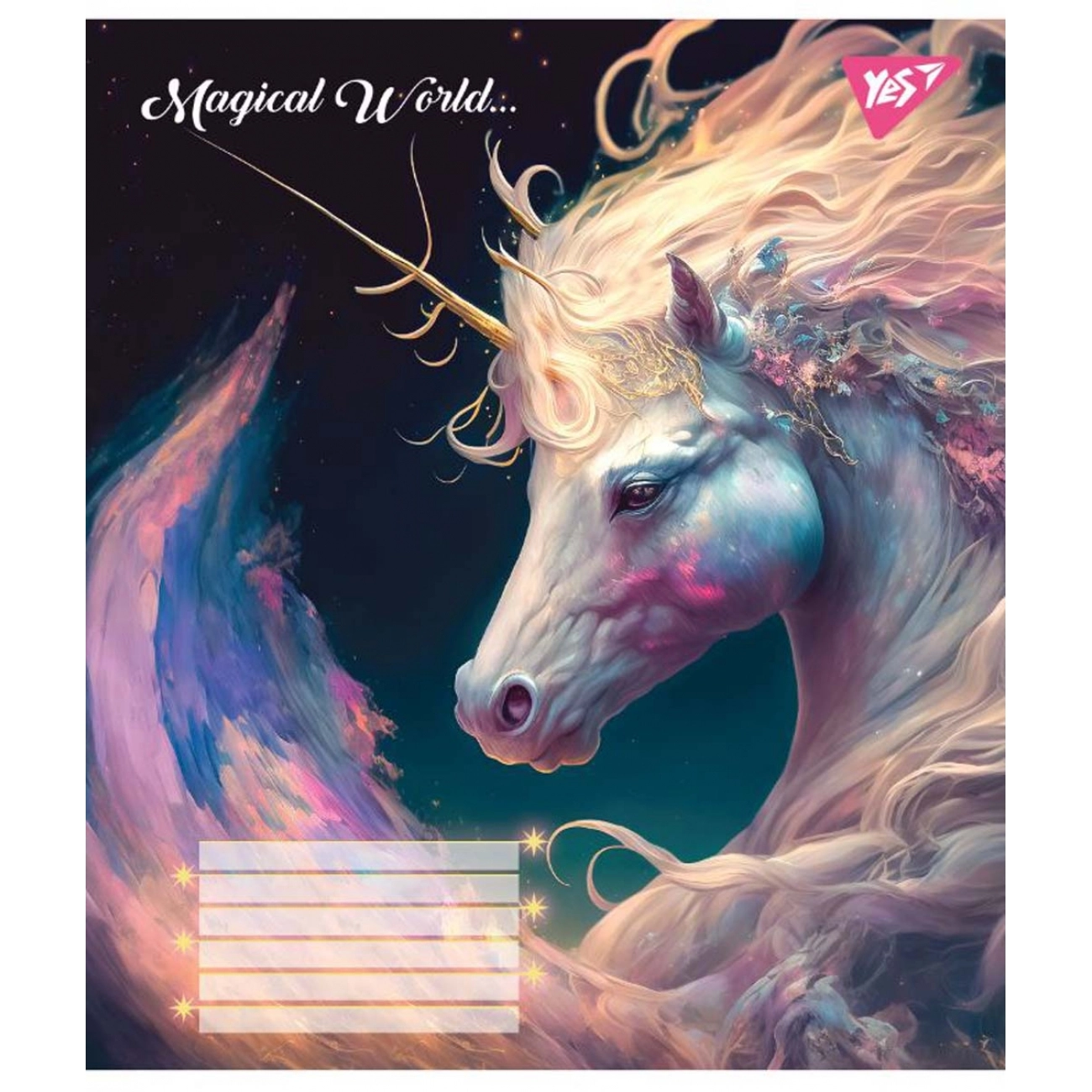 Зошит 12 аркушів коса лінія YES Magical world 766309