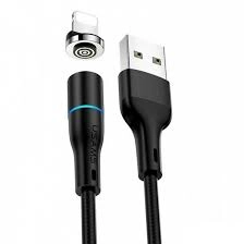 Кабель Usams US-SJ352 U32 Lightning Aluminum Alloy Magnetic Charging and Data Cable 1m Black
