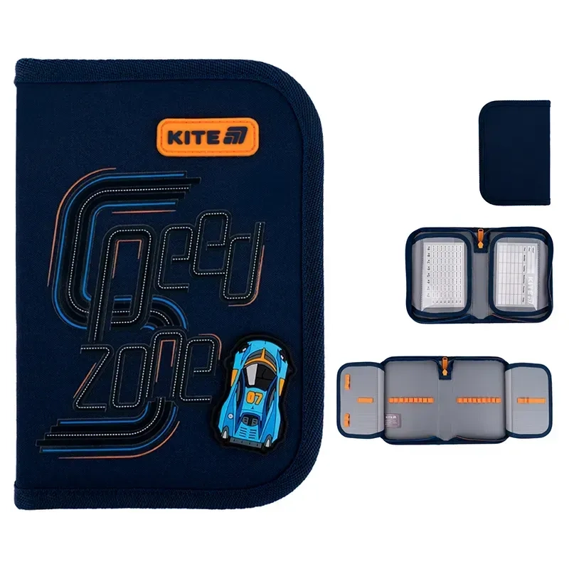 Пенал Kite 1 відділення 2 відвороти без наповнення 622 Speed Zone K25-622-4