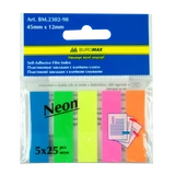 Закладки-флажки пластикові Neon 5*25арк.12*45мм BM.2302-98 Buromax 