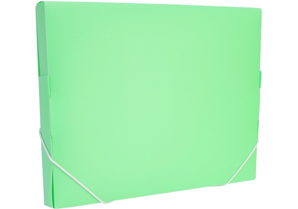 Папка-бокс пластикова А4 на гумках пастельно-зелена OPTIMA 30мм O35616-84