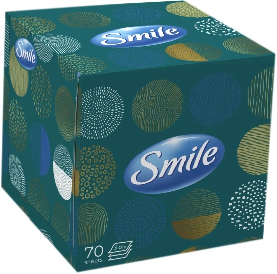Серветки Косметичні Smile білі 3шт куб 70 шт 29488 Серветки Косметичні Smile білі 3шт куб 70 шт 29488