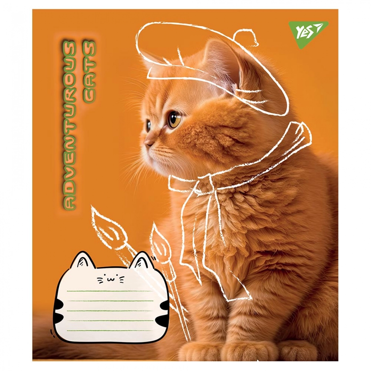 Зошит 18 аркушів клітинка YES Adventurous cats 766576
