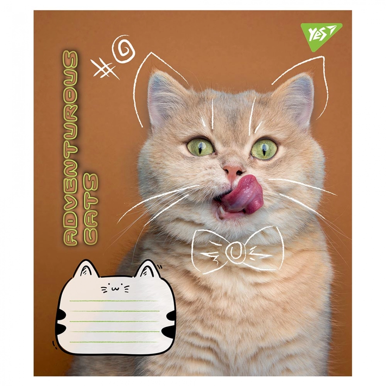 Зошит 18 аркушів клітинка YES Adventurous cats 766576