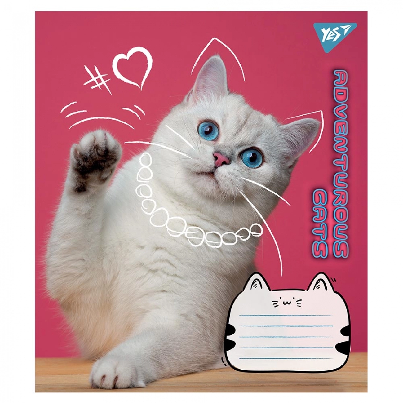 Зошит 18 аркушів клітинка YES Adventurous cats 766576