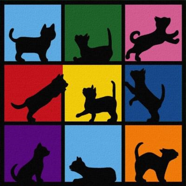 Картина за номерами Cats 15х15см з мольбертом ROSA START N00013935 Картина за номерами Cats 15х15см з мольбертом ROSA START N00013935