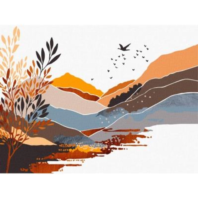 Картина за номерами Загадковий пейзаж з мольбертом — фото 2