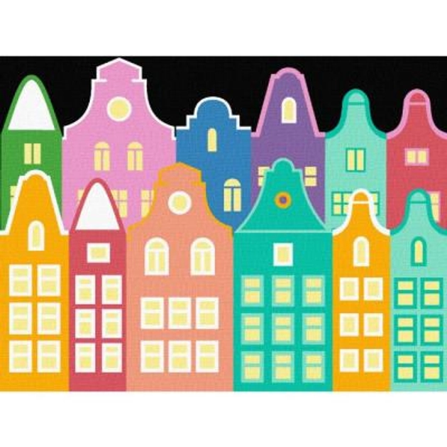 Картина за номерами Яскраві будиночки 15х20см з мольбертом ROSA START N00013940