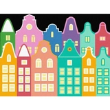 Картина за номерами Яскраві будиночки 15х20см з мольбертом ROSA START N00013940