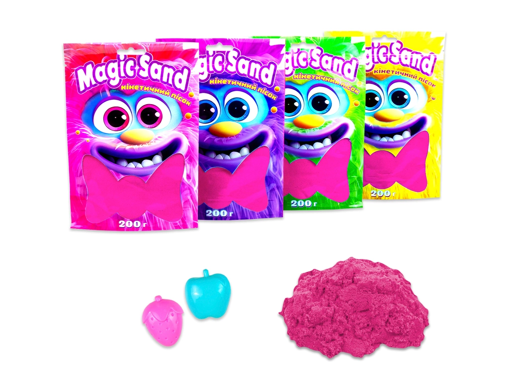 Кінетичний пісок Magic sand в пакеті 39401-8 рожевий 200 г Кінетичний пісок Magic sand в пакеті 39401-8 рожевий 200 г