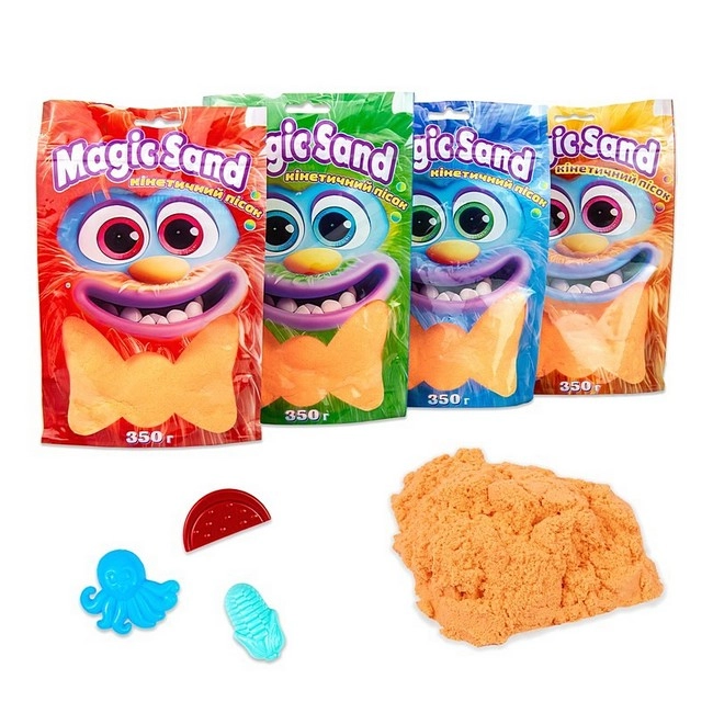 Кінетичний пісок Magic sand в пакеті 39402-7 помаранчевий 350 г