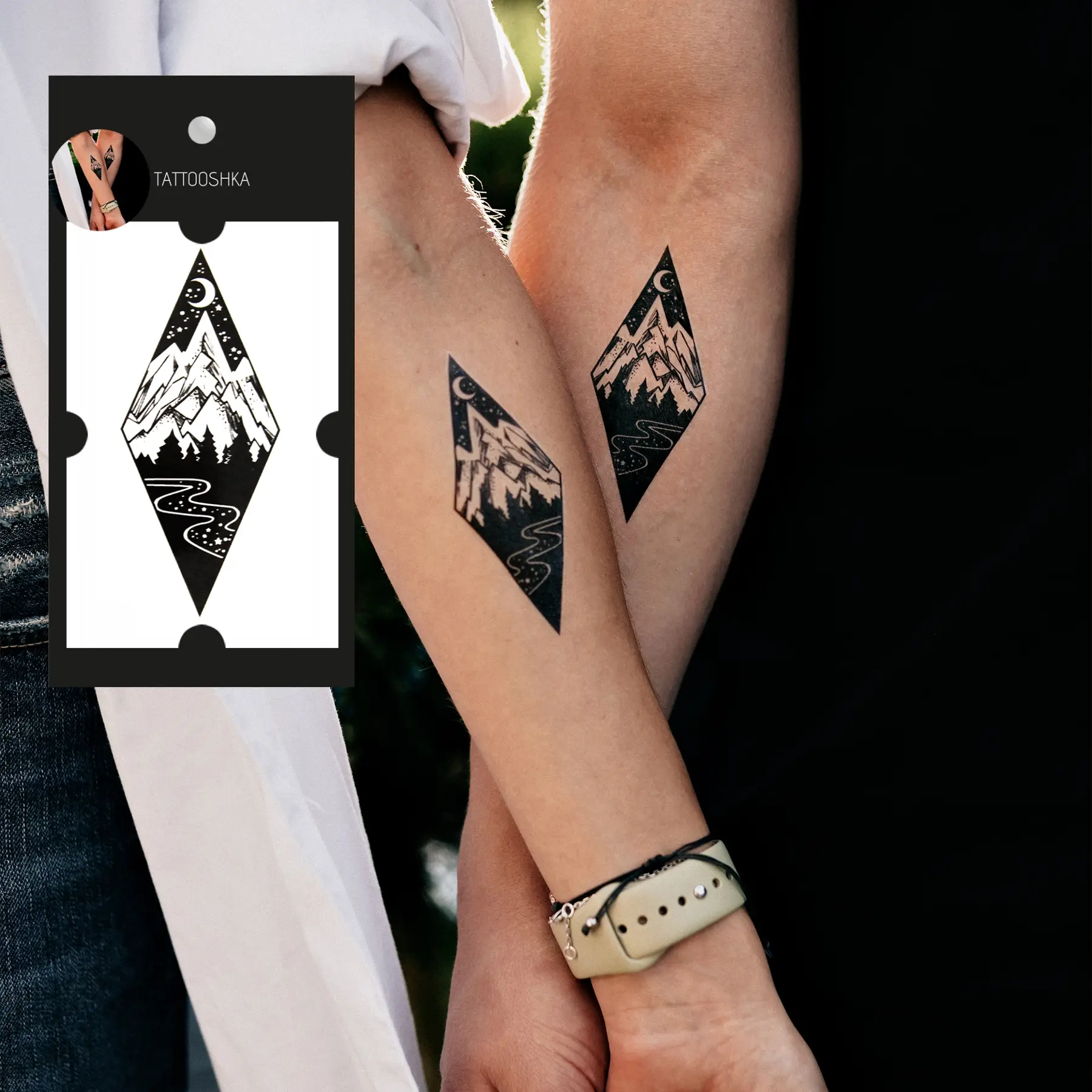 Тимчасове тату Tattooshka Подорож у гори RC-544