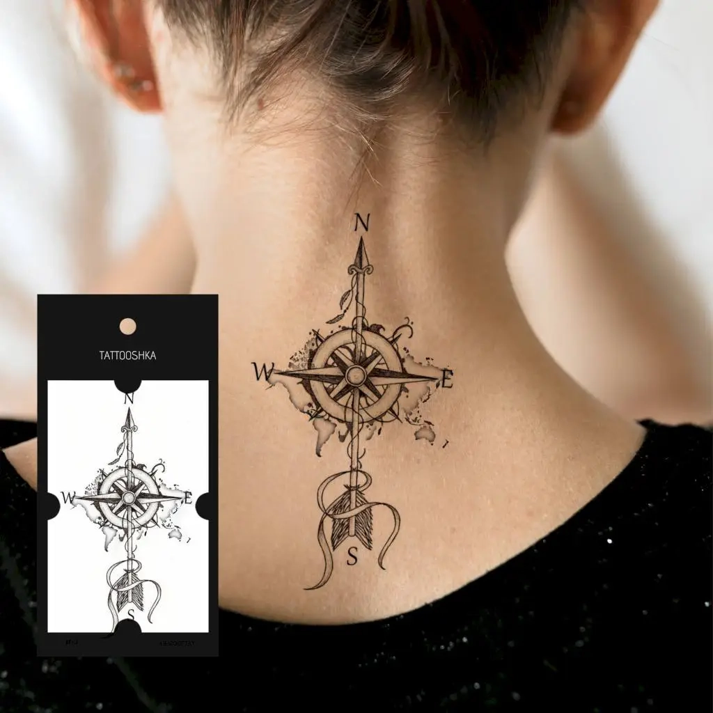 Тимчасове тату Tattooshka Компас міні L-31