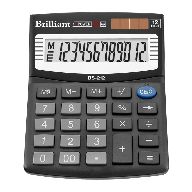Калькулятор Brilliant BS-212 black 12-ти розрядний