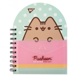 Блокнот YES В6+/100 подвійна cпіраль Pusheen крапка 151849