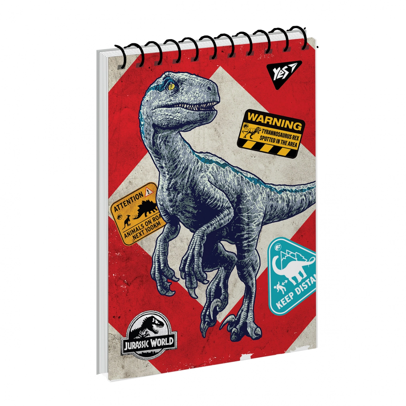 Блокнот YES А6/80 аркушів одинарна спіраль Jurassic World Dino tracker 151901
