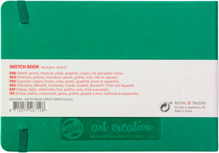 Блокнот для графіки Talens Art Creation 140г/м2 21х15см 80л Forest Green Royal Talens