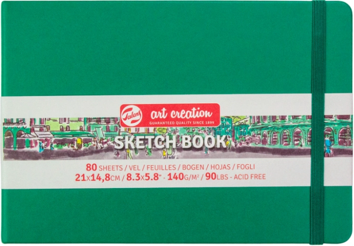 Блокнот для графіки Talens Art Creation 140г/м2 21х15см 80л Forest Green Royal Talens Блокнот для графіки Talens Art Creation 140г/м2 21х15см 80л Forest Green Royal Talens