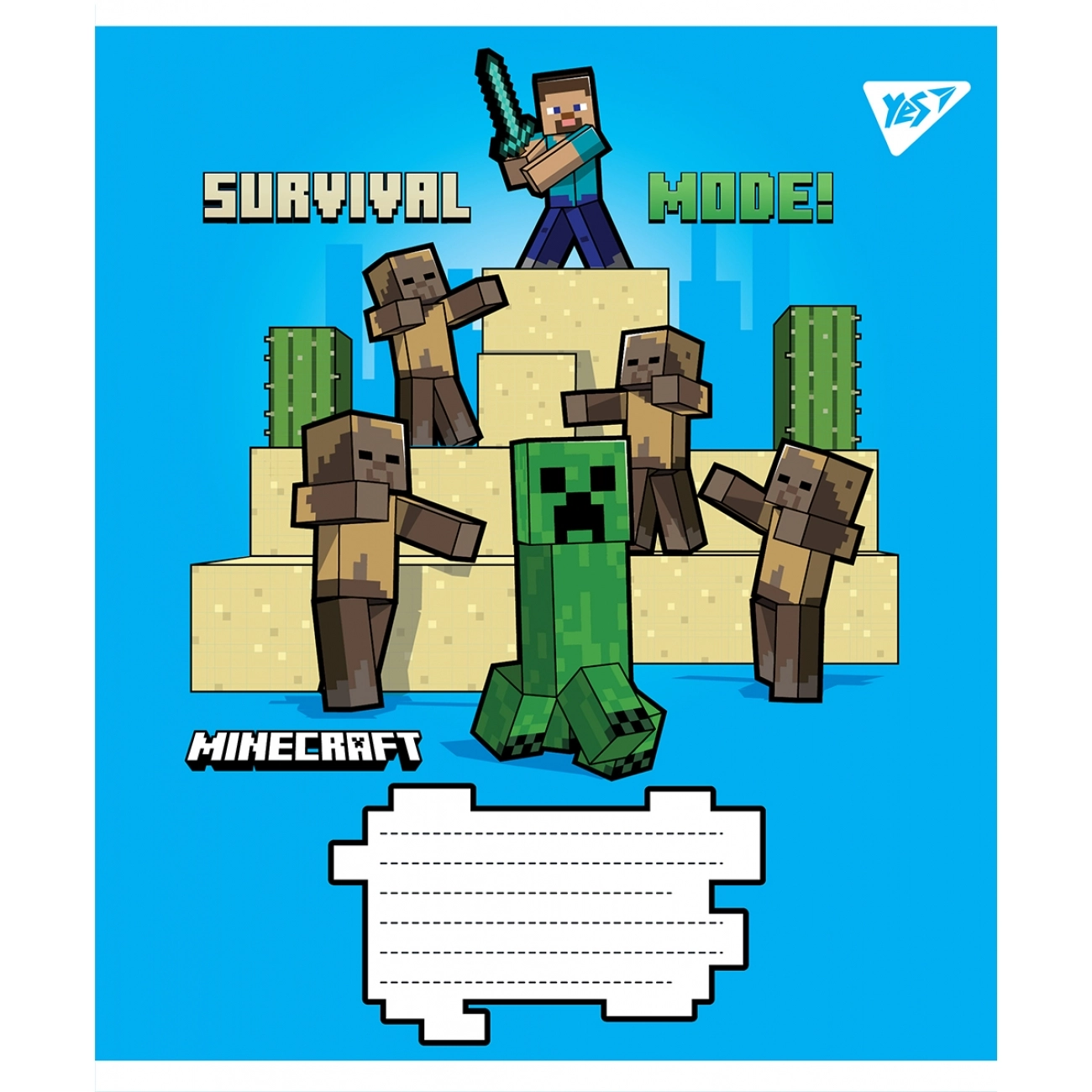 Зошит 12 кос. YES Minecraft*