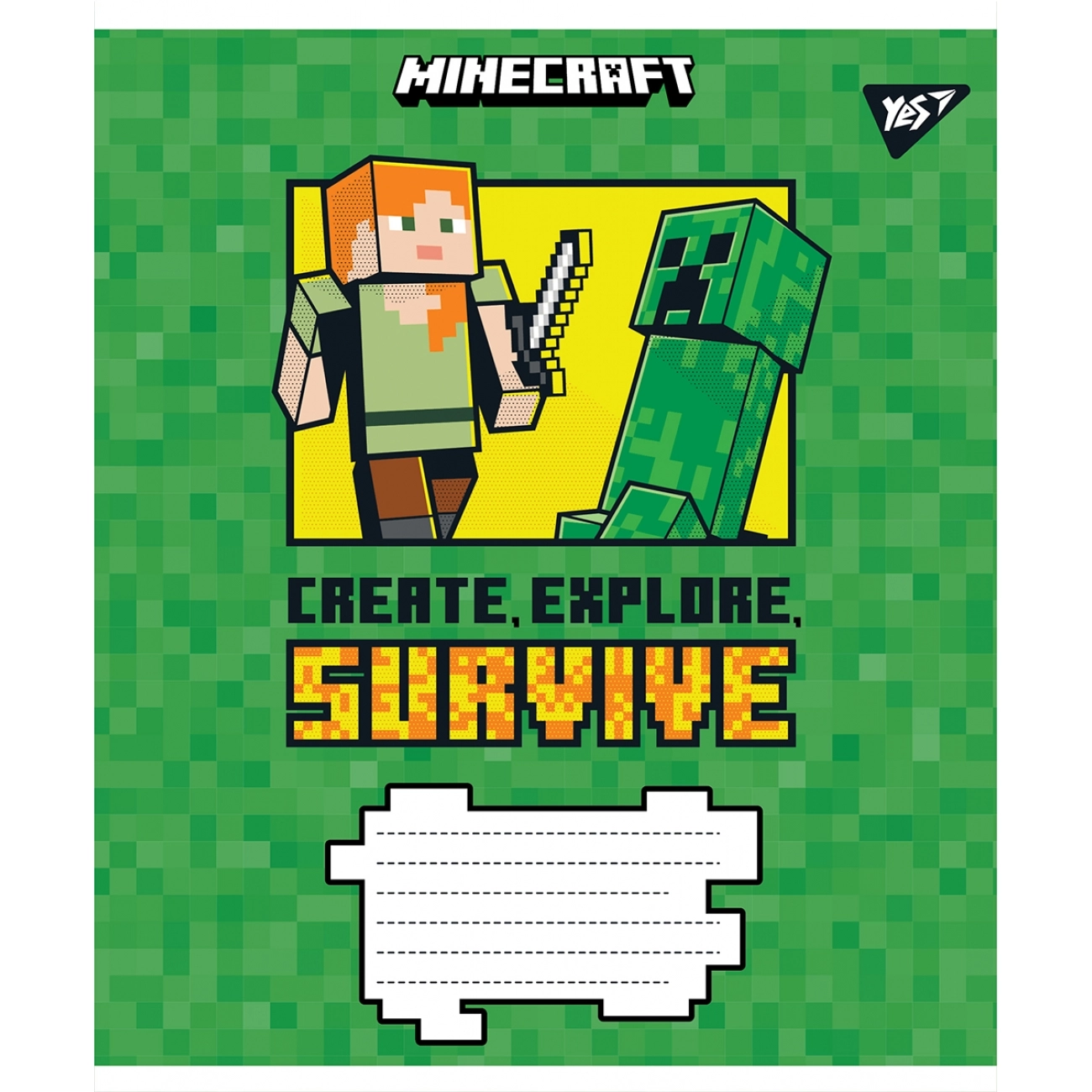Зошит 12 кос. YES Minecraft*