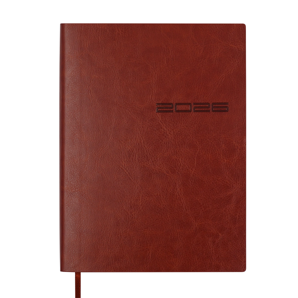 Щоденник датований A5 2026 Buromax Ideal коричневий BM.2175-19