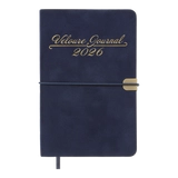 Щоденник датований A6 2026 Buromax Velour синій BM.2512-02