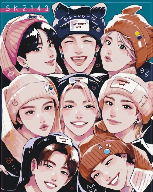 Картина за номерами Origami UA K-pop Stray Kids 40х50 см LW31890