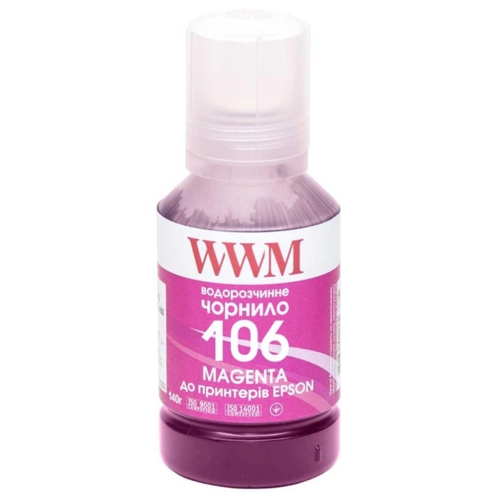 Чорнило WWM EPSON 106 L7160/7180 140г рожеве (E106M)