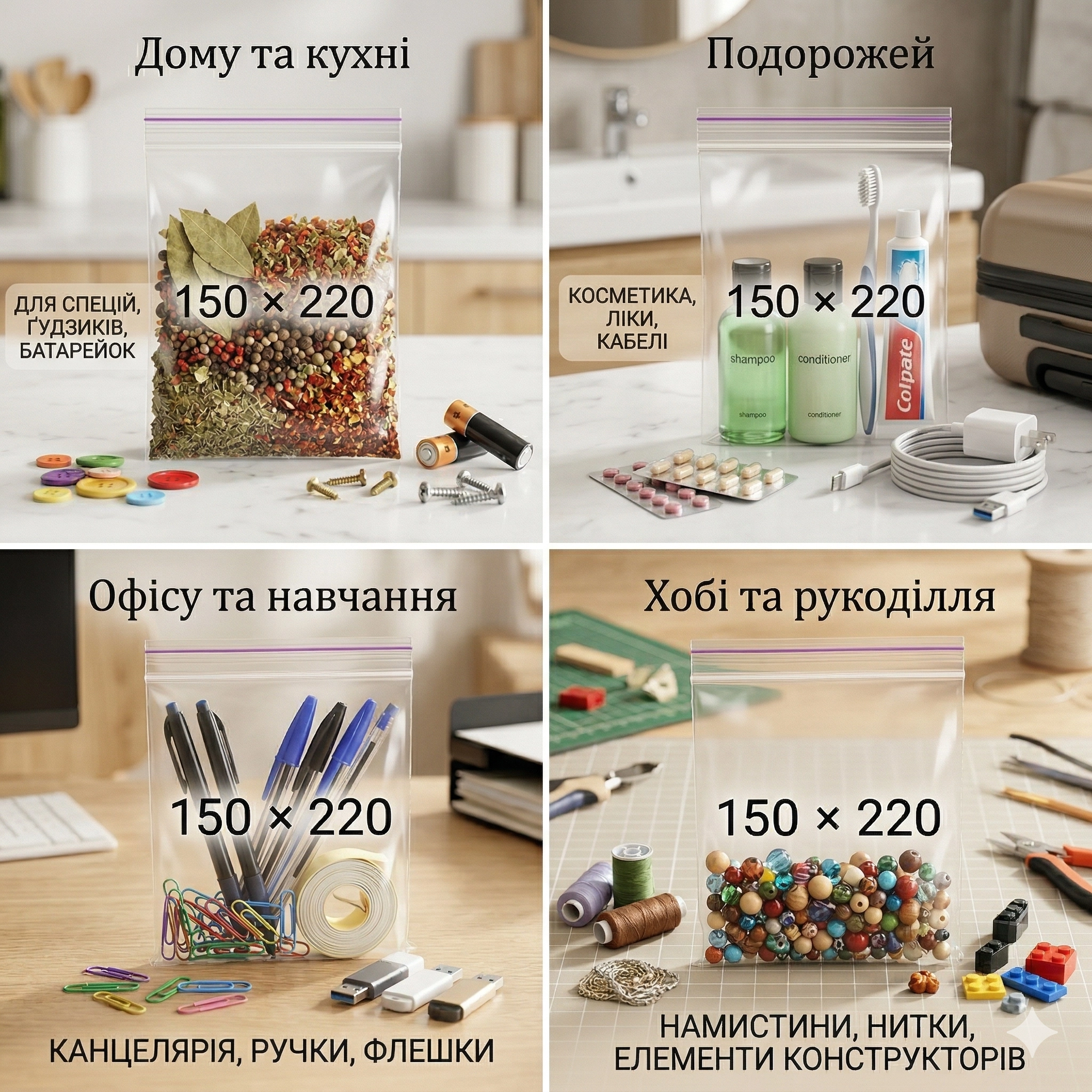 ПАКЕТ Струна 100шт. 15*22см