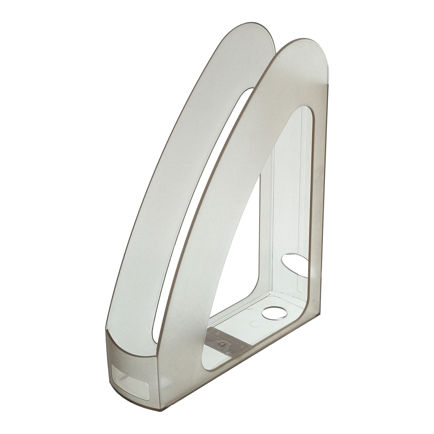 Лоток для паперів Арніка пластиковий вертикальний ВЕСЕЛКА передня стінка димчастий