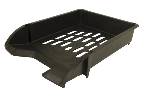 Лоток для паперів Арніка пластиковий горизонтальний чорний