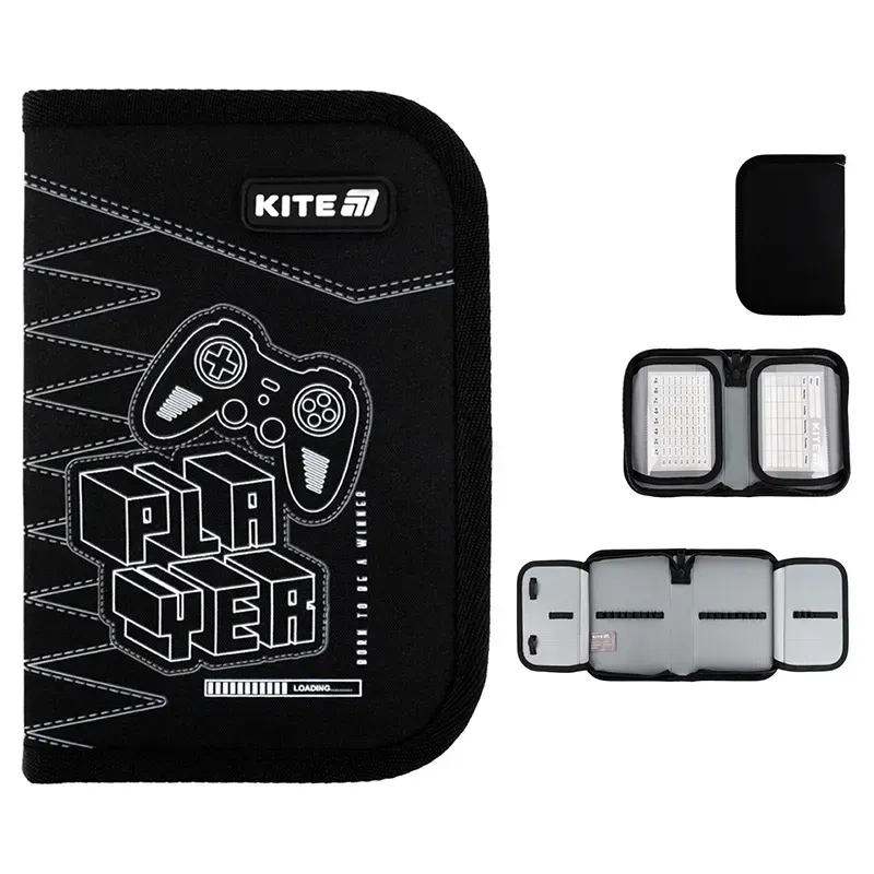 Пенал Kite 1 відділення 2 відвороти без наповнення 622 Player K25-622-6