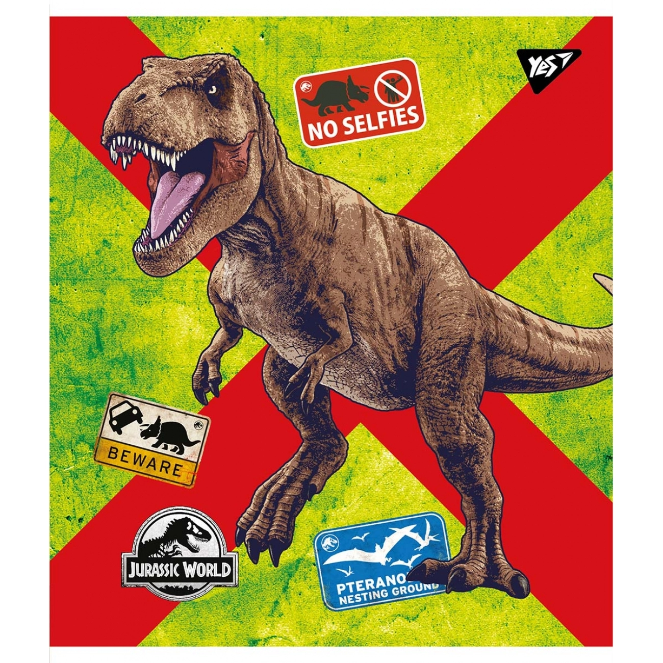 Зошит 18 аркушів клітинка YES Jurassic world 766328