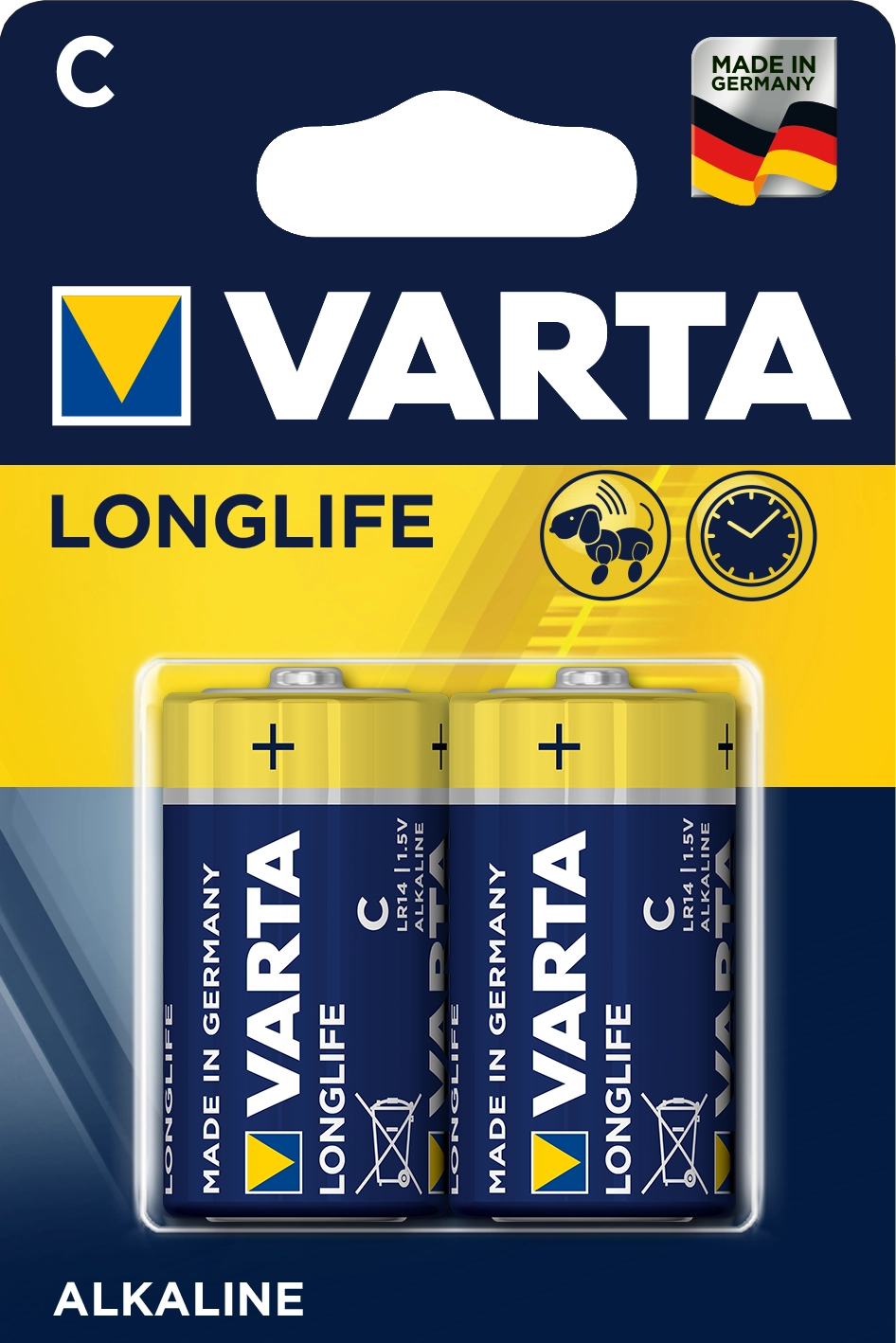 Батарейка VARTA LONGLIFE C BLI 2 (4114101412)