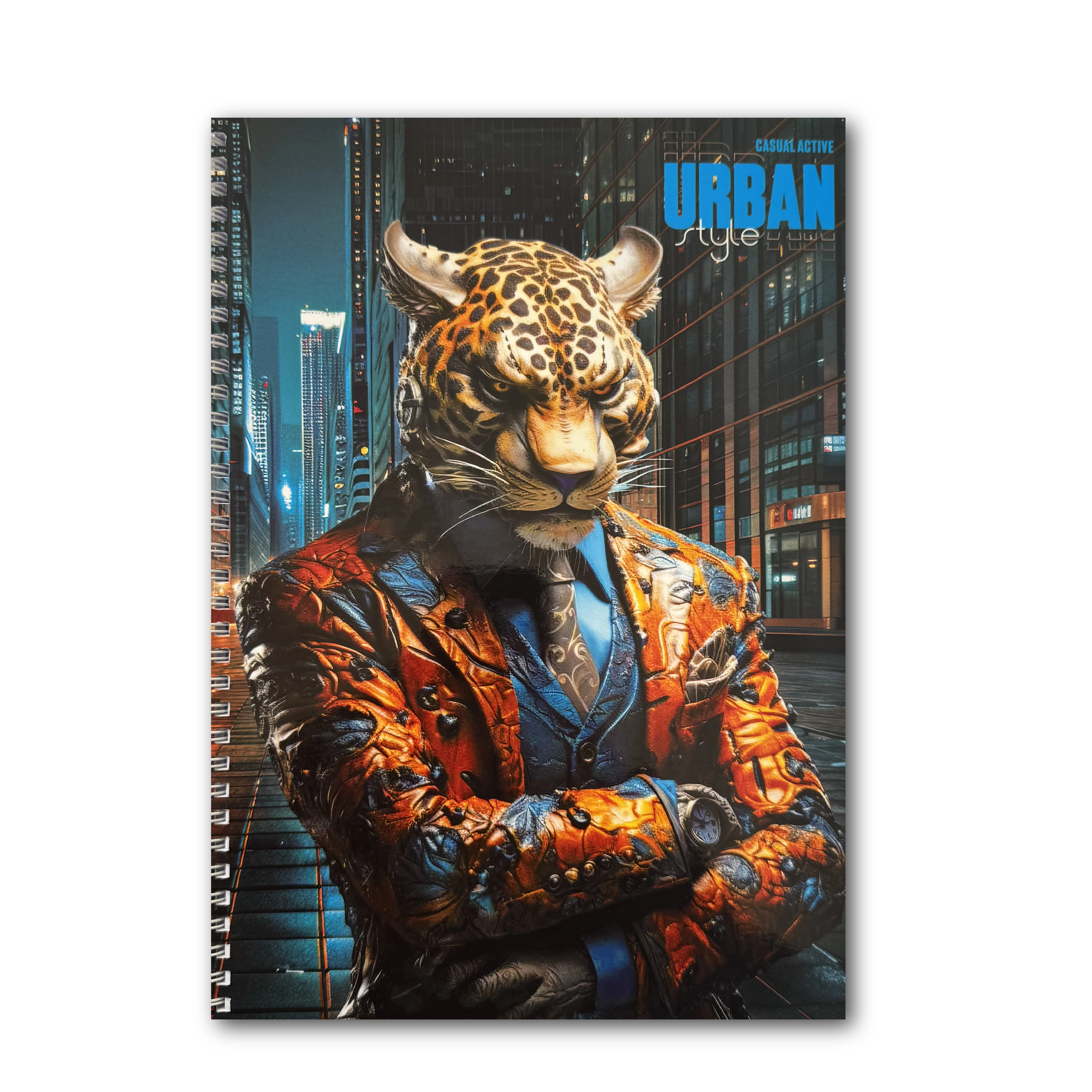 Блокнот на пружині А4 Офіс Центр Fierce tiger 96 аркушів клітинка офсет ОС-96004